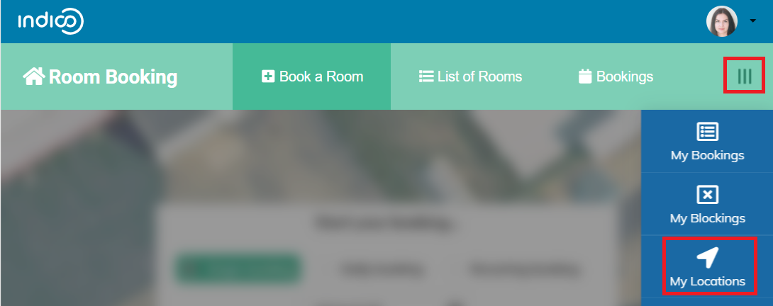 My locations link in right-pane menu